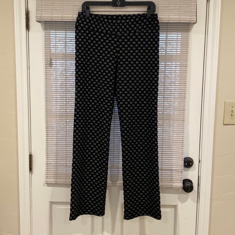 ALEMBIKA Black/ Gray Pull On Wide Leg Pants